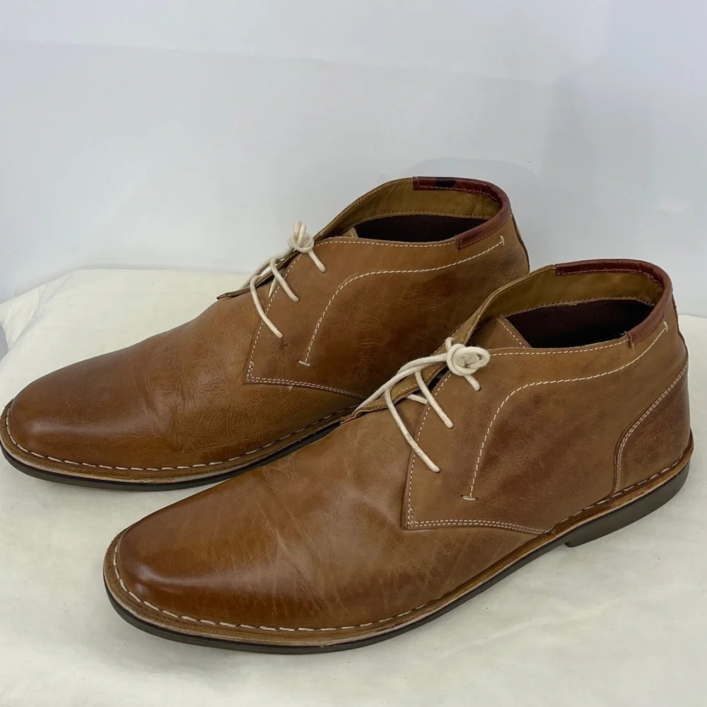 Steve Madden Tan Leather Chukka Boots MENS SIZE 17 STYLE P-IBON 217